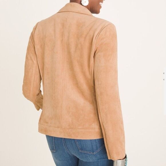 Faux-Suede Moto Jacket - Picture 3 of 6